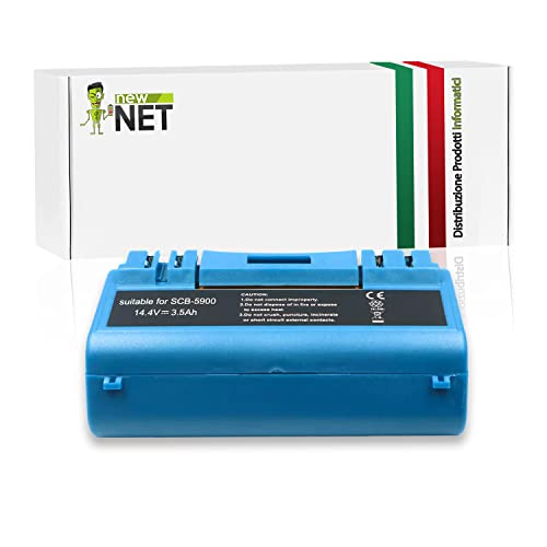 new net Batteries - Batteria per aspirapolvere [ 14.4 V - 50.4 Wh - 3500 mAh ] Compatibile con iRobot Scooba 330 6050 5960 5930 5910 5806 390 380