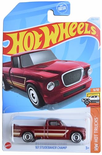Hot Wheels '63 Studebaker Champ rojo 1:64 miniatura 1