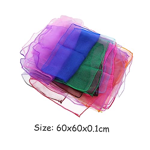 Beaupretty 12pcs Gradient Dance Scarves for Boys and Girls Performance Soft Gauze Juggling Scarves Random Colors for Dance Groups Kindergarten Activities and Stage Props2