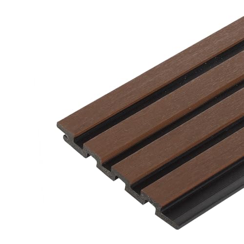 ECOTRAVERS - Fassadenprofil Premium Fassaden | Fassadenverkleidung WPC | Kunststoffpaneele Holzoptik Fassadenpaneele Fassadenverkleidung Rhombusprofil DUO – Muster - Sample kit - 6xProbe