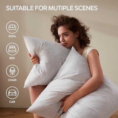 Swandream 14x20 Feather Lumbar Pillow Insert, Decorative Throw Pillow Insert for Covers, Fuller Fit with Soft Support for Bed and Couch by Swandream - Image 6