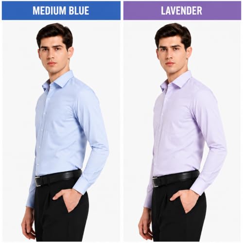 Image of Men's Solid Formal Shirt | Premium Cotton Rich Full Sleeves Shirt | Comfort Fit Office Wear Shirt with Single Chest Pocket | Stylish Casual & Formal Shirt for Men