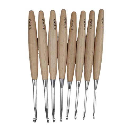 Agujas de ganchillo de madera ergonómicas para tejer bufandas y mantas cómodamente 2