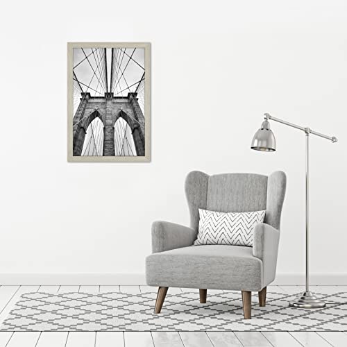 Americanflat 20x30 Poster Frame with Polished Plexiglass - Wide Picture Frames Made of Engineered Wood for Vertical or Horizontal Wall Display - Epic Collection - Grey