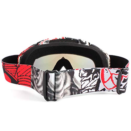 BATFOX Motorcycle ATV Goggles Dirt Bike Motocross Safety ATV Tactical Riding Motorbike Glasses Goggles for Men Women Youth Fit Over Glasses UV400 Protection Shatterproof(purple)