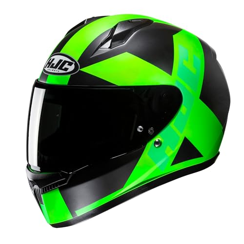 HJC C10 Tez Full Face Motorcycle Helmet - Green (L)
