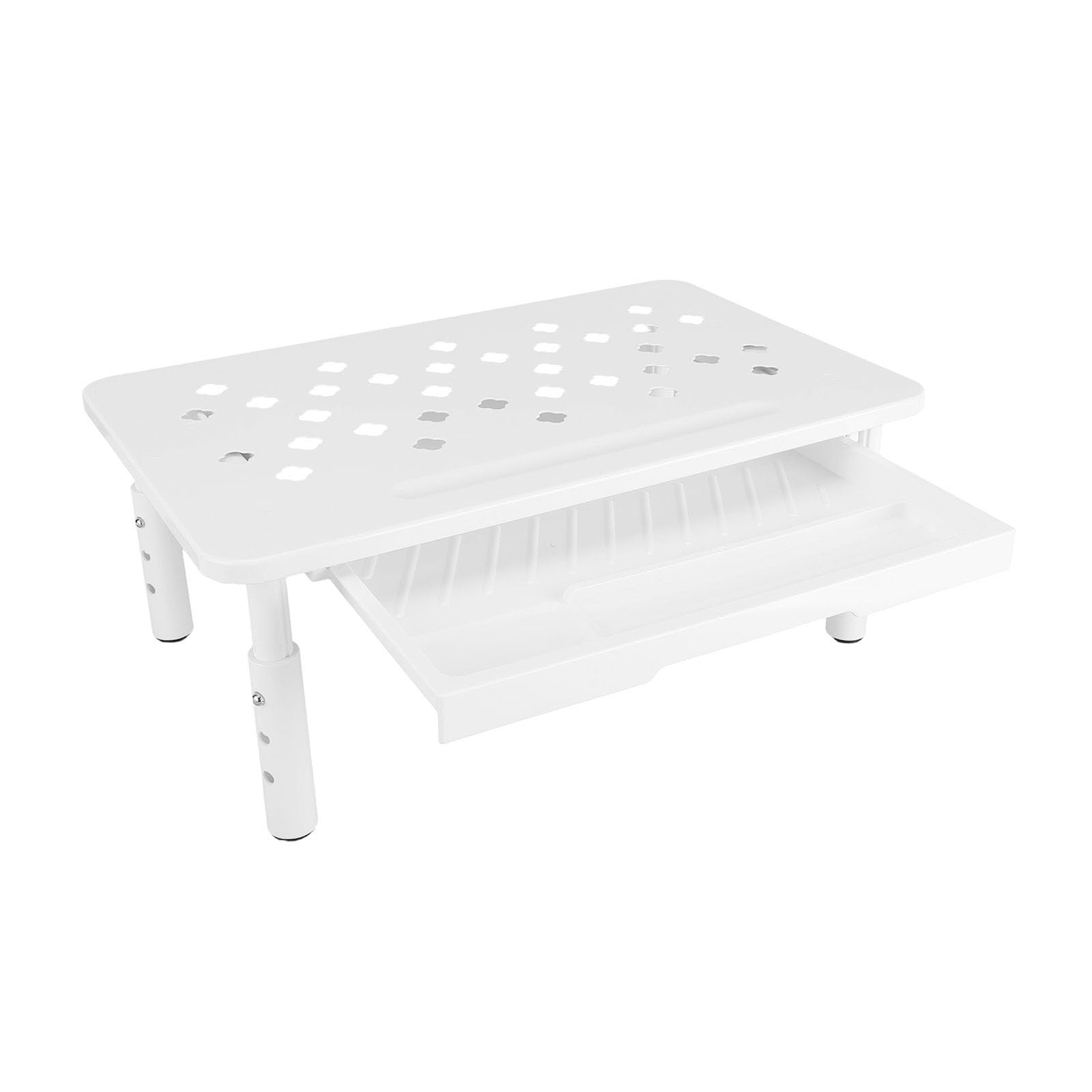 Standing Desk Height Adjustable Carbon Steel 3 Levels Ventilation Holes with Drawer for Laptop Riser Printer Shelf Document — view 2