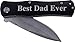 Best Dad Ever Folding Pocket Knife - Great Gift for Father's Day, Birthday, or Christmas Gift for Dad, Grandpa, Grandfather, Papa, Husband (Black Handle)