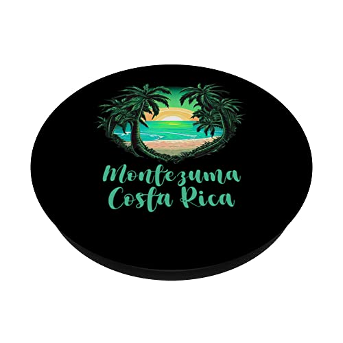 Montezuma Costa Rica Sunset Souvenir PopSockets Swappable PopGrip, Black - Image 2