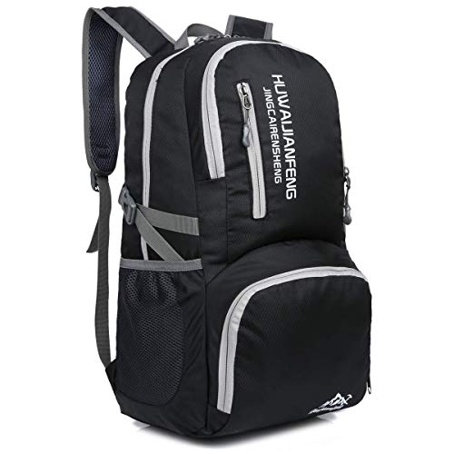 Crenze 45L Lightweight Foldable Backpack Travel Hiking Daypack, Men Women Durable Handy Waterproof Rucksack for Camping Walking Cycling Climbing