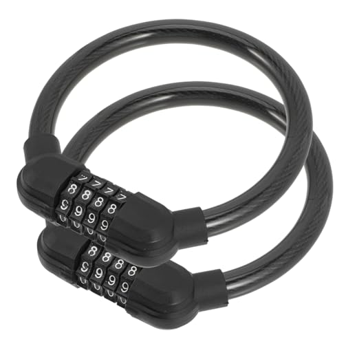 MOTHNUR 2個 四位ダイヤル式耐摩耗ケーブルロック バイクアクセサリー 自転車 電動バイク用 頑丈設計 持ち運び便利 盗難防止に