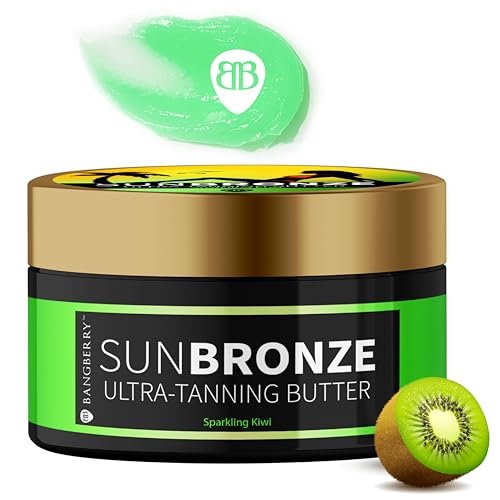 BANGBERRY Original Sun Bronze Ultra Tanning Butter - Sparkling Kiwi, Use in the sun outdoor or tanning bed Better than tanning oil Tan faster with premium natural ingredients Safe for Sensitive Skin
