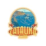 Lantern Press Sticker Catalina Island, California, Harbor Scene, Die Cut Vinyl, (Waterproof Decal for Cars, Water Bottles, Laptops, Coolers), Small