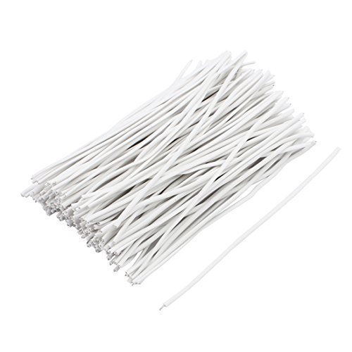sourcingmap 200pcs 100mm x 1mm White Plastic Packaging Ties
