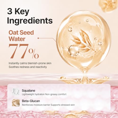 Image of PURITO Oat Calming Gel Cream | Face Moisturizer for Blemish Calm & Lightweight Hydration | All skin types, sensitive and blemish-prone skin | Non-Comedogenic | Korean Skincare, 100mL, 3.38 fl.oz