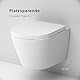 AM.PM Spülrandloses WC mit Softclose Toilettensitz, Toilette für Gäste-WC, Hänge-WC CNA1700SC Flash FlashClean aus Keramik, Wand-WC, 390mm kurz, Weiß