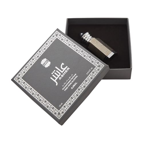 Image of AJMAL Asher Attar Oil| Floral & Oudh Fragrance | Unisex Non-Alcoholic | Long Lasting Attar Men & Women - 12 Ml