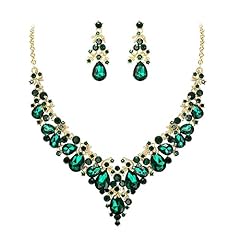 Dark Green Gold-Tone