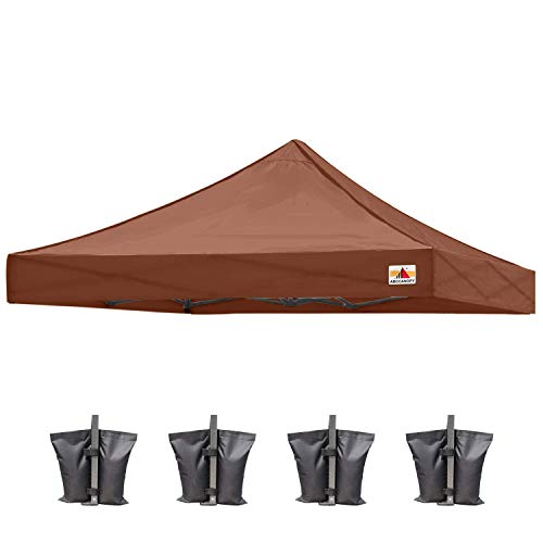 Image of ABCCANOPY Replacement Canopy Top for Pop Up Canopy Tent 8x8 Brown