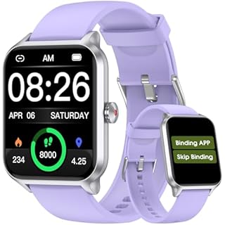 Pautios Smart Watch No App/Phone Required,42mm Smartwatch for Women Men,Fitness Tracker Watch with Heart Rate Monitor, Sleep Tracker, Pedometer,Step Counter,IP68 Waterproof, for Android iOS Phones