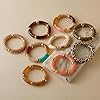 KOLODOGO 3PCS Chunky Bangles Bracelets for Women Stackable Chunky Bracelets Acrylic Bamboo Bracelet Stretch Bracelets for Women as Jewelry Gift #4