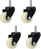 Roulettes mobiles Lot de 4 roulettes à tige pivotante, roulettes en matériau, roue de me...