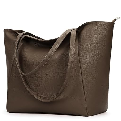 Bolsos grandes para mujer, con asa superior, de piel sintética, con cremallera, para el trabajo, compras, escuela, viajes, café, Coffee Brown | Ya disponible en tu tienda friki favorita! En mundofriki.es! Bolsos grandes para mujer, con asa superior, de piel sintética, con cremallera, para el trabajo, compras, escuela, viajes, café, Coffee Brown | Ya disponible en tu tienda friki favorita! En mundofriki.es!
