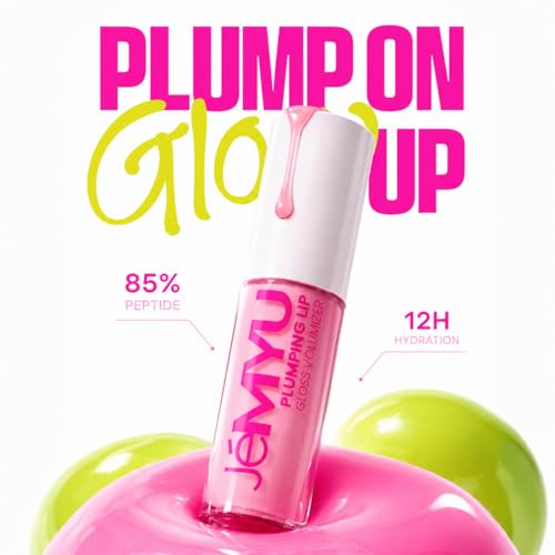 Je'myu Korean Lip Plumper Gloss – Ultra-Peptide Maximum Plumping, High Shine Natural Pink Tint | 12H Hydrating, Volumizing, Non-Sticky, 4.5ml - Image 3