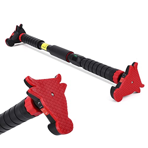 27-42in Pull Up Bar for Doorway with Level Meter, 440 LBS Heavy Duty Home Exercise Door Frame Pull up Bar, Adjustable Strength Training Bar, No Screw
