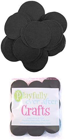 Playfully Ever After Black Craft Felt Circles (2 Inch - 44pc)
