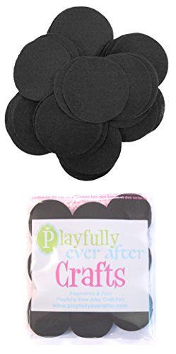 Playfully Ever After Black Craft Felt Circles (2 Inch - 44pc)