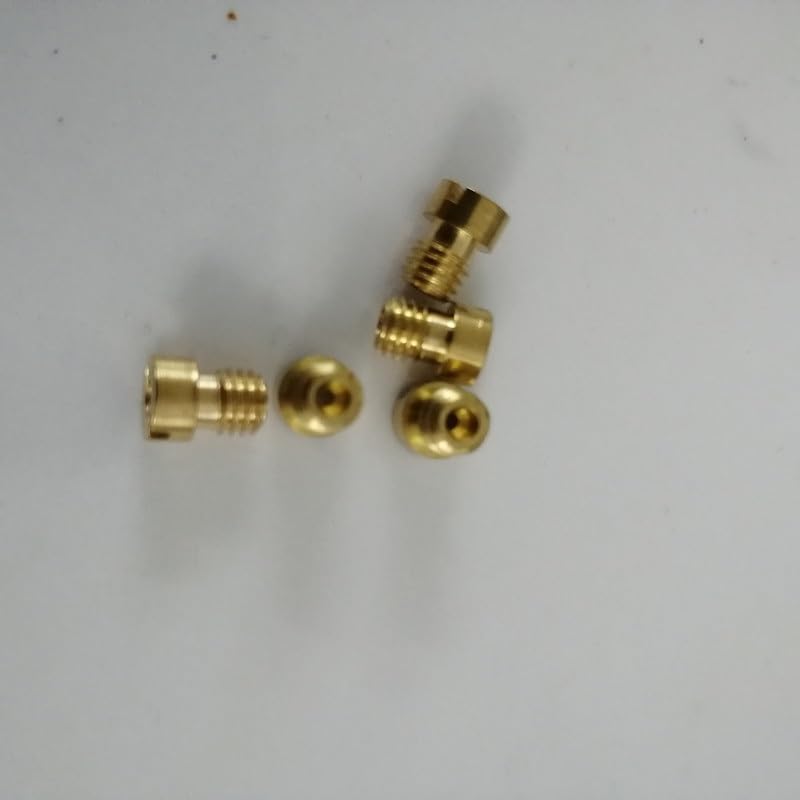 [Renewal Part] 12 pcs Motorcycle Carb 5mm Thread M5 Round Main Jet Size 60-110 for Mikuni Kenhin Carburetor Gy6 139qmb 50cc Injector Nozzle [Replacement]