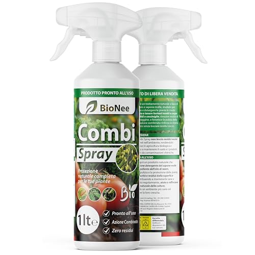 Combi Spray 1 l | con aceite de nim y jabón blando | natural y listo para usar | Anti-pulgones, cochinillas y humo | Protege y limpia las plantas