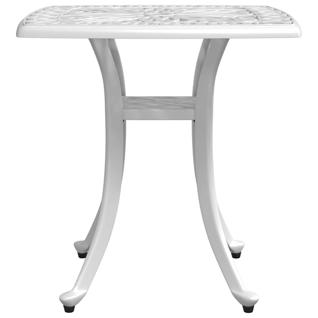 M400K817 - Mesa de jardín de Aluminio Fundido, Color Blanco, 53 x 53 x 53 cm, para pícnic, Barbacoa, jardín, Camping, Boda, Catering