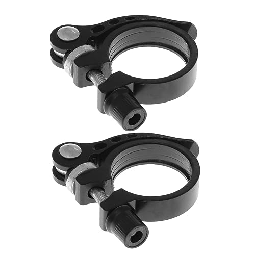 POPETPOP Aluminum Alloy Bike Seat Clamp 2pcs Quick Release Design Fit 30.4 30.8 31.6mm Seatposts