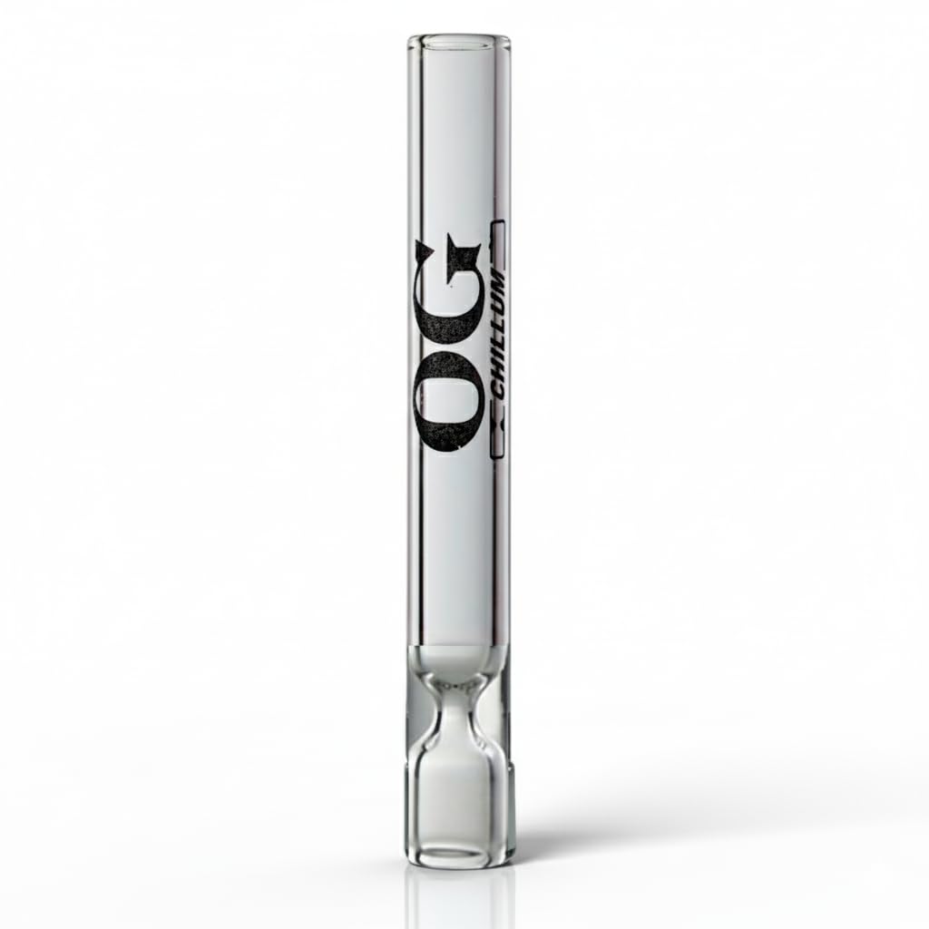 OG Chillum Smoking Glass Pipe, One Hitter for Tobacco/Herb Clear Reusable New (1)