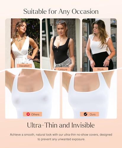 Popilush Nipple Covers for Women Sticky Bra Silicone Adhesive - Breathable Invisible Reusable for Wedding, Backless Dresses4