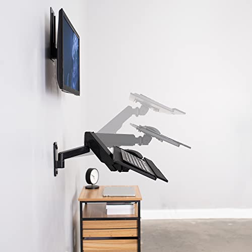 Soporte de pared para monitor VIVO que elimina el dolor de espalda con brazo regulable de gas 6