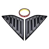 Astra DepotS 2PCS Window Side Louvers Vent ABS Car Side Window Cover Compatible with Ford Focus ST RS 2013-2018 Hatchback (Matte Black)