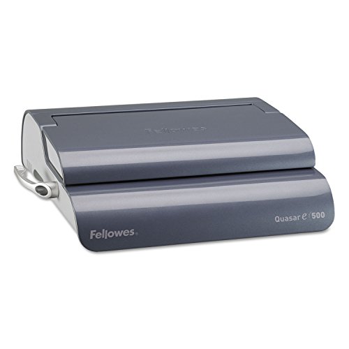 Fellowes 5216901 Quasar 500 Electric Comb Binding System, 16 7/8 x 15 3/8 x 5 1/8, Metallic Gray