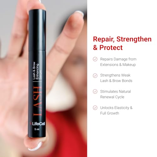 LifeCell Lash Serum, Enhancing Eyelash and Eyebrow Serum for Long Thick Lashes and Brows - Natural Growth Booster, Conditioner, and Thickener for Amplifying Length - Image 3