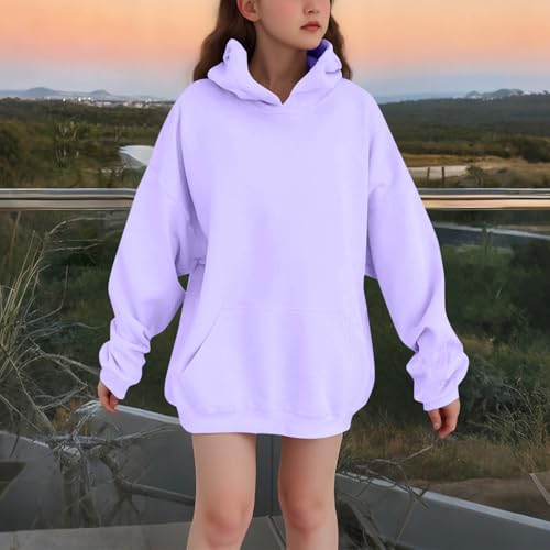 Hoodies for Teen Girls Cute Long Sleeve Oversized Sweatshirts Casual Loose Tunic Pullover Preppy Clothes with Pockets2