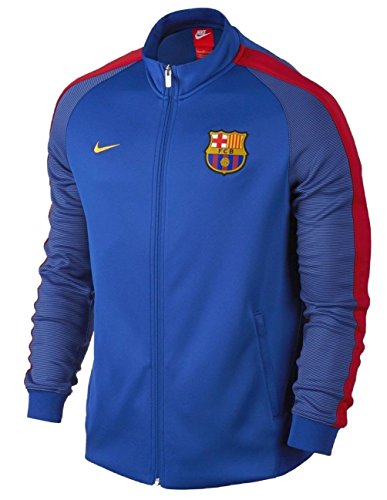 Men's FC Barcelona N98 Anthem Track Jacket Blue (Large)