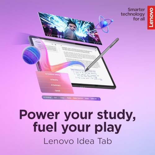 Image of Lenovo 11″ Tablet, 2.5K IPS Touchscreen Display (90Hz), 8-Core MediaTek Dimensity 6300, 8GB RAM, 512GB Storage (UFS+SD Card), All-Day Battery, Includes Stylus Pen + Protective Folio Case, Luna Grey