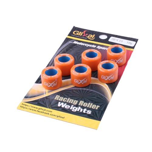 Image of Glixal 20X15mm High Performance Racing Variator Roller Weights Set For Honda PCX 125 150 Polaris RZR 200 SYM SUZUKI KYMCO VESPA Scooter Quads ATV UTV (10 Gram)