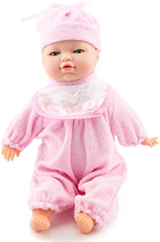 Meiyie 11 Inch Cuddle Interactive 4 Sounds Little Baby Doll,with Blinking Eyes,Moving Mouth,Clothes May Vary