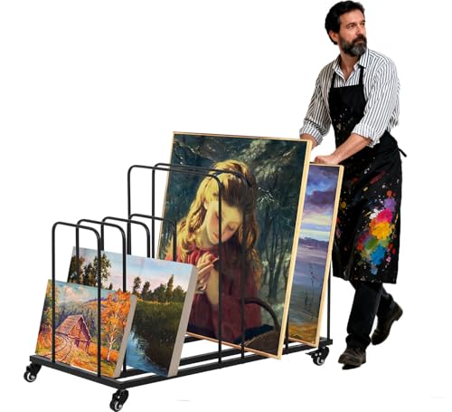 Tonchean Art Canvas Storage Rack with Wheels