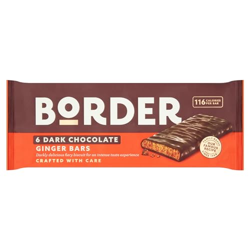 Border Dark Chocolate Ginger bars, 144 g Border Dark Chocolate Ginger bars, 144 g