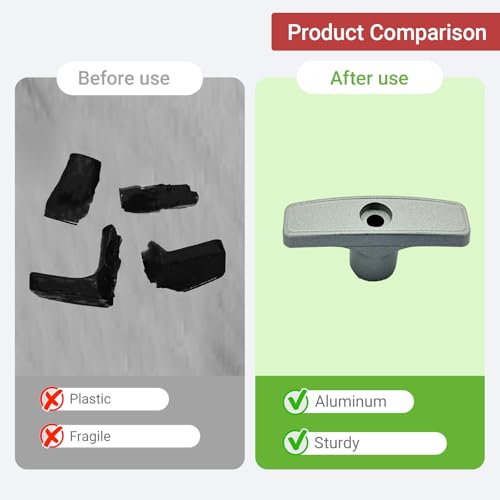 Image of 2 Pack Aluminum RV Waste Valve Handle Replacement for RV Black Tank Valve Handles Kits RV Sewer Valve Handle Replacement Set Waste Valve Extension Rod