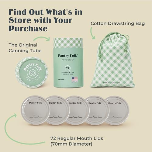 Pantry Folk PFRM72X01 Canning Lids Regular Mouth – Stainless Steel Mason Jar Lids thumb #4